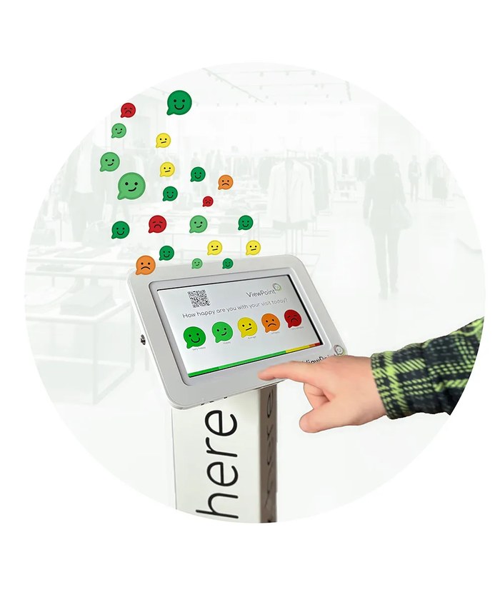 ViewPoint Pulse kiosk in a retail store