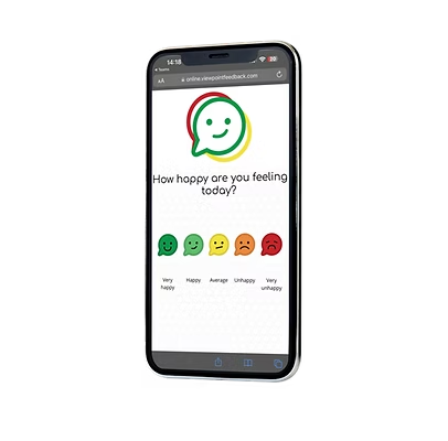 Online and email survey on a phone