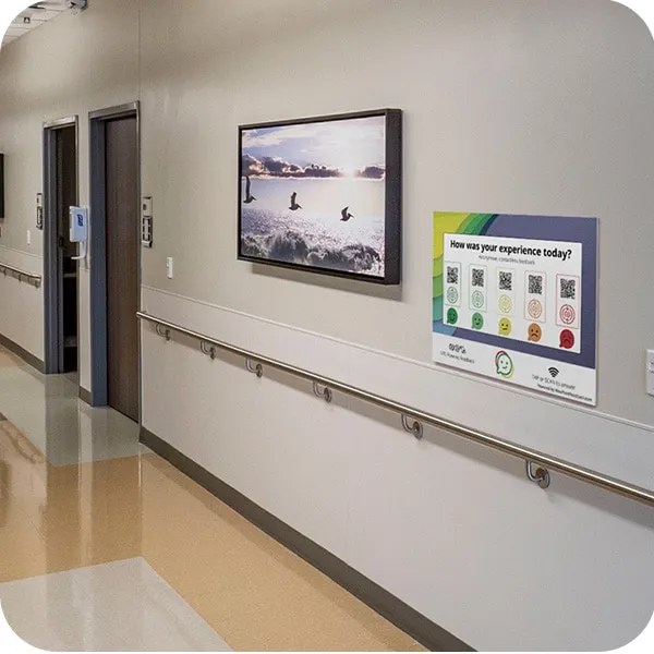 ViewPoint Tag in a hospital corridor